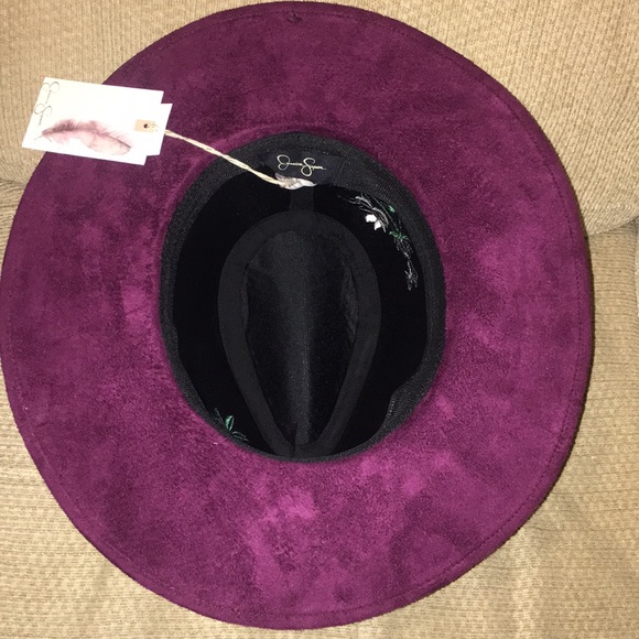 ? NWT Jessica Simpson Burgundy Faux Suede Hat main image 4